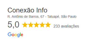 Assistência técnica de informática 5 estrelas de acordo com o Google